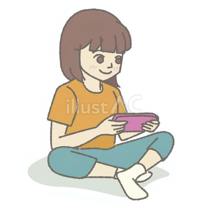 ゲームする女の子
