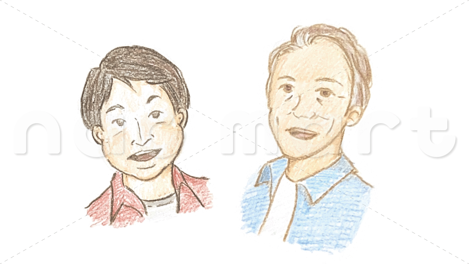 色鉛筆手描き似顔絵