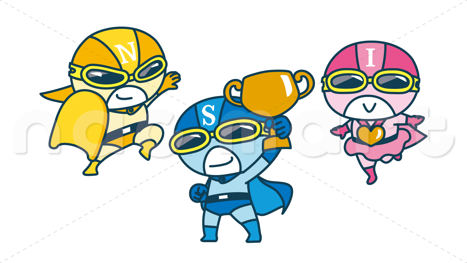 スイミングスクール　マスコットキャラクター