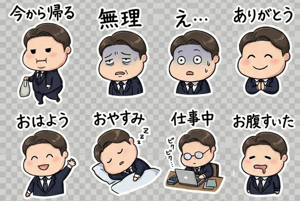 スタンプ作り途中